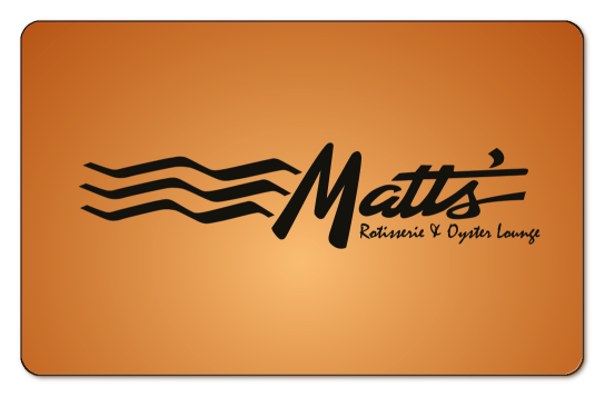 matt's rotisserie logo on orange gradient background